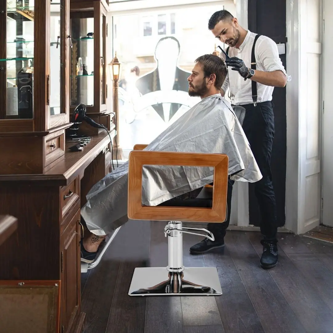 Fotoliu de coafor Costway JB10006BK (Black/Redwood)