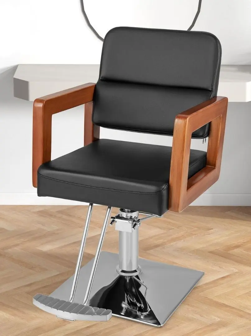 Fotoliu de coafor Costway JB10006BK (Black/Redwood)