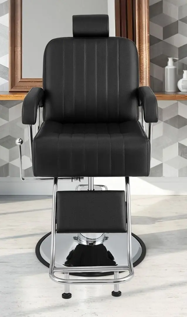 Fotoliu de coafor Costway JB10007BK (Black/Silver) - 3