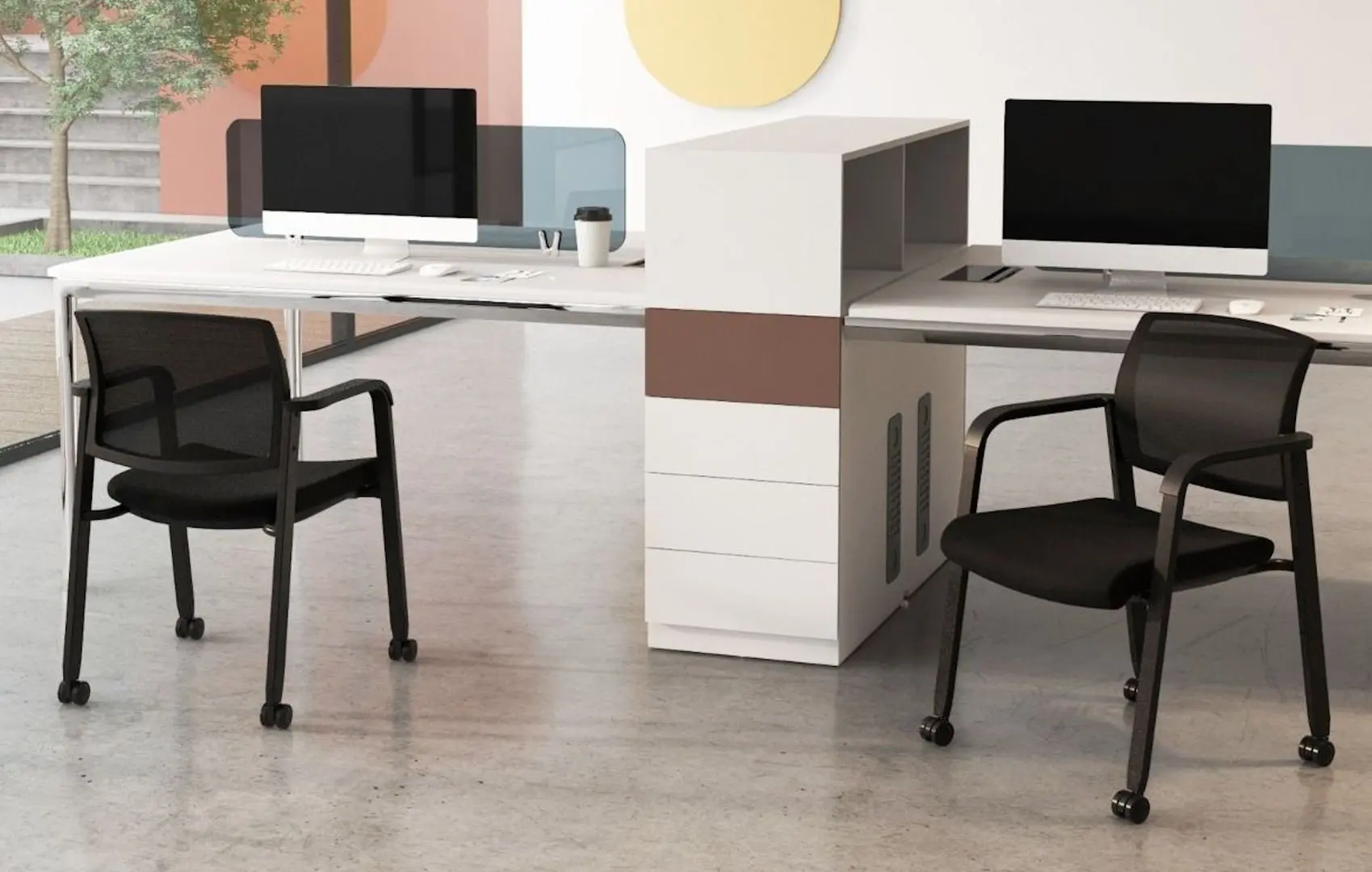 Set scaune Costway CB10543DK-2 (Black)