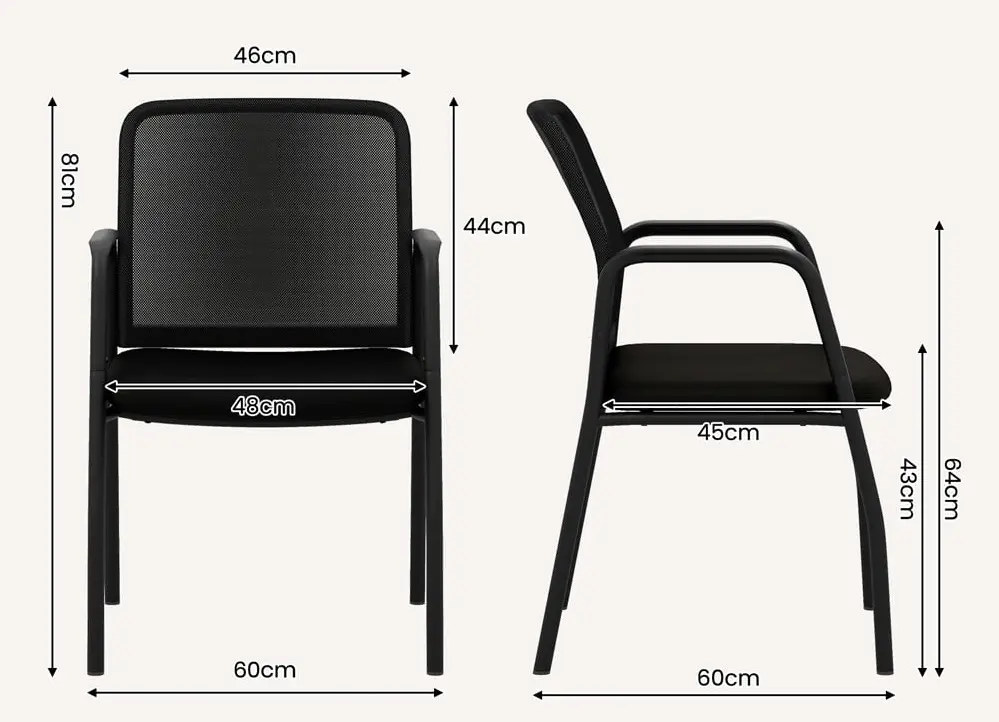 Набор стульев Costway CB10600DK-2 (Black) - 2