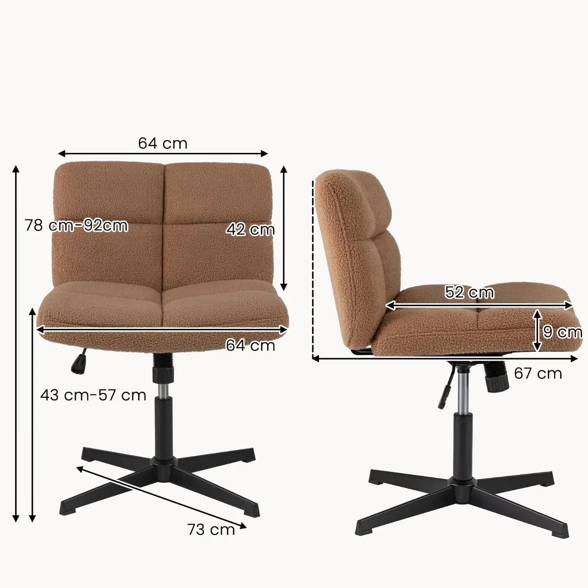 Офисное кресло Costway CB10699BN (Brown) - 3