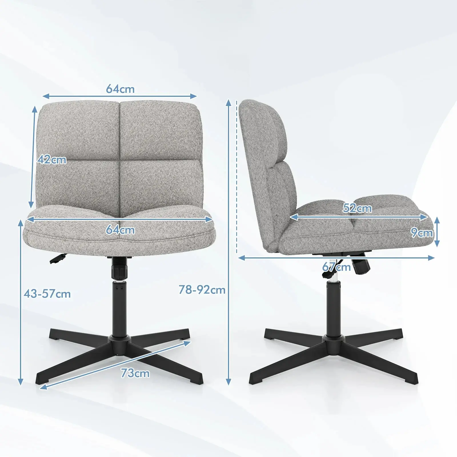 Офисное кресло Costway CB10699GR (Grey) - 3