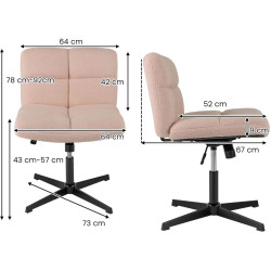 Офисное кресло Costway CB10699PK (Pink) Thumb