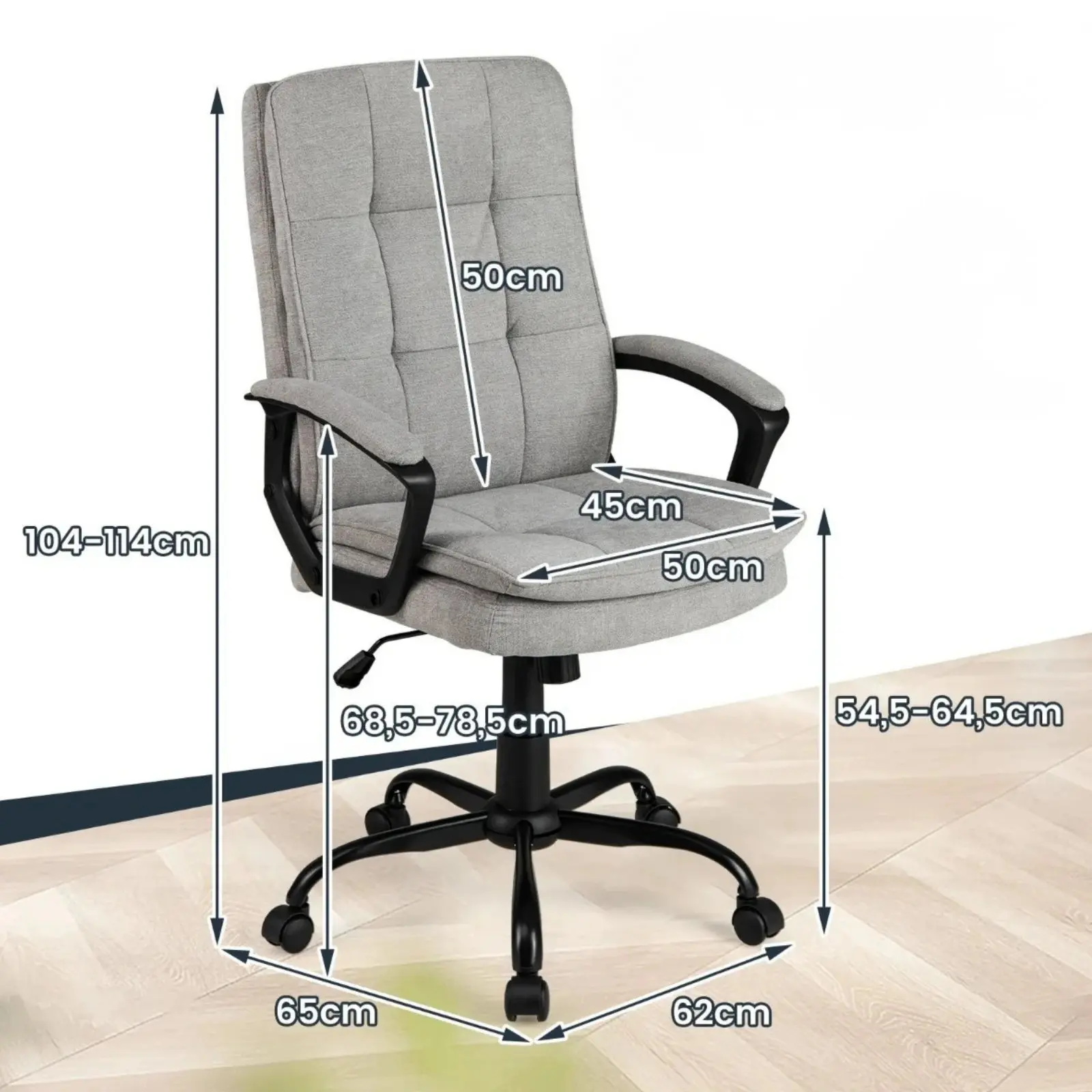 Офисное кресло Costway CB10892GR (Grey) - 3