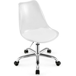 Офисное кресло Costway CB10898CL (Transparent/White) Thumb