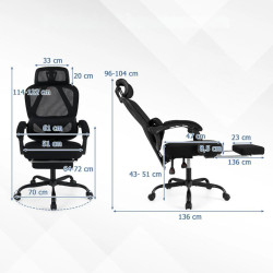 Офисное кресло Costway CB10916DK (Black) Thumb