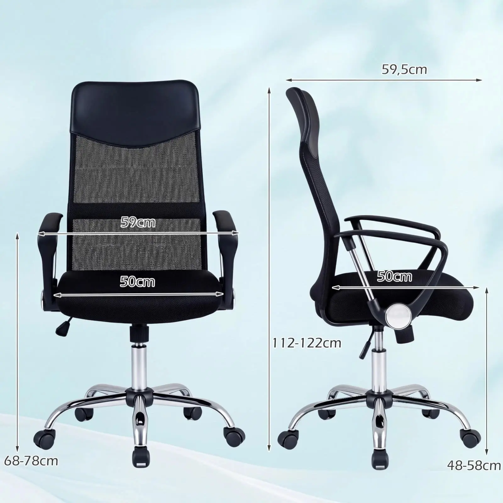 Офисное кресло Costway CB10999DK (Black) - 3
