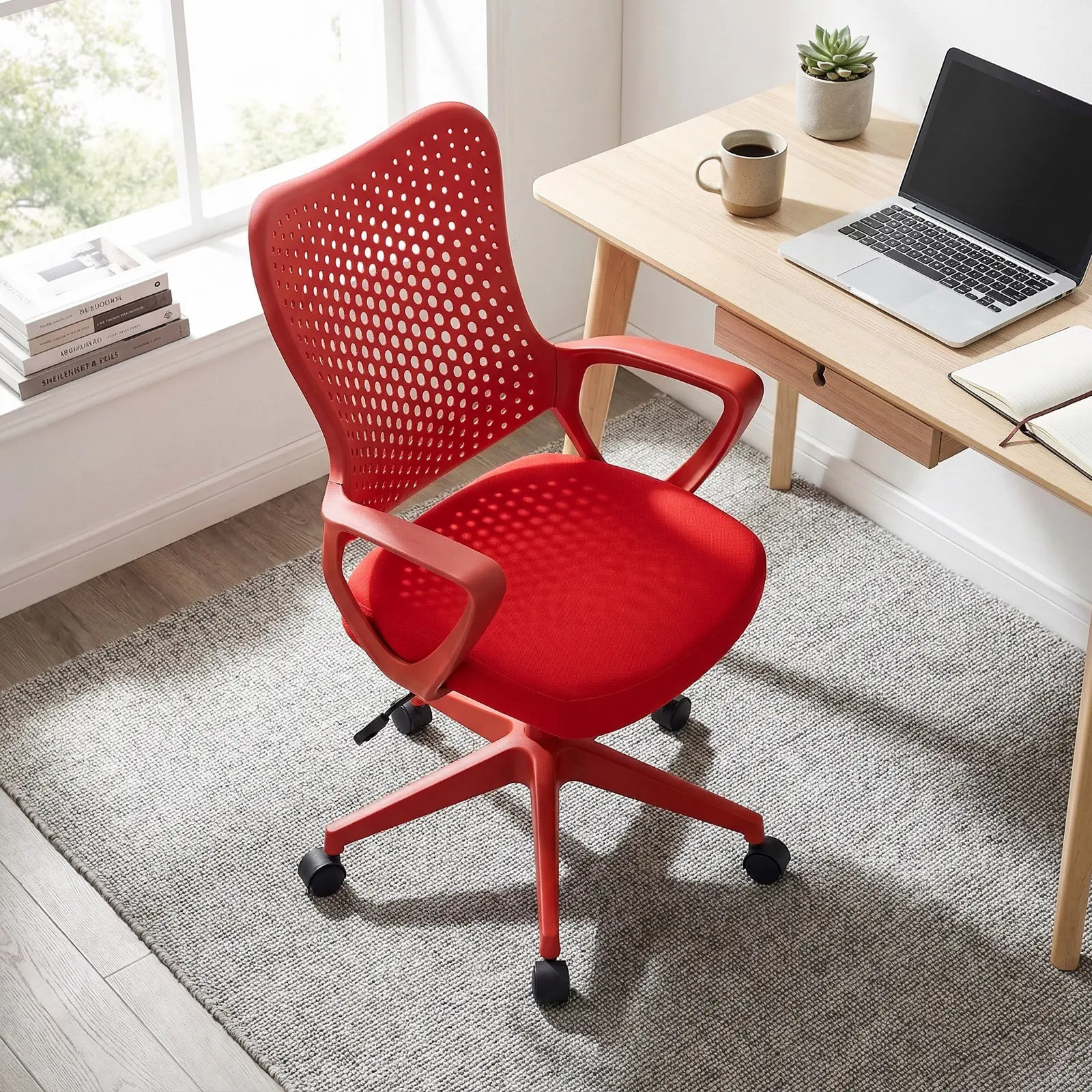 Офисное кресло Costway CB11002RE (Red) - 4