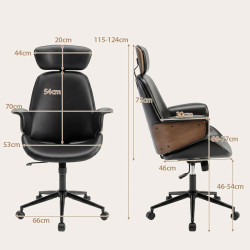 Офисное кресло Costway CB11156DK (Black) Thumb