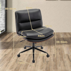 Офисное кресло Costway CB11157DK (Black/Brown) Thumb
