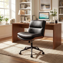 Офисное кресло Costway CB11157DK (Black/Brown)