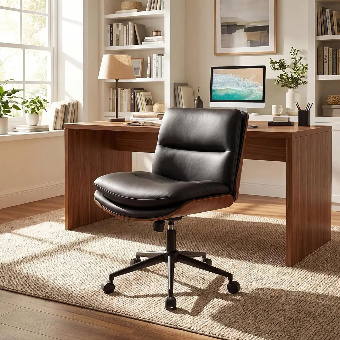 Офисное кресло Costway CB11157DK (Black/Brown)