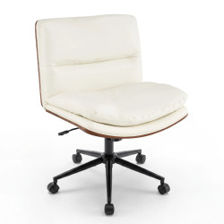 Офисное кресло Costway CB11157WH (White/Brown) Thumb
