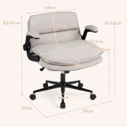 Офисное кресло Costway CB11173BE (Beige) Thumb