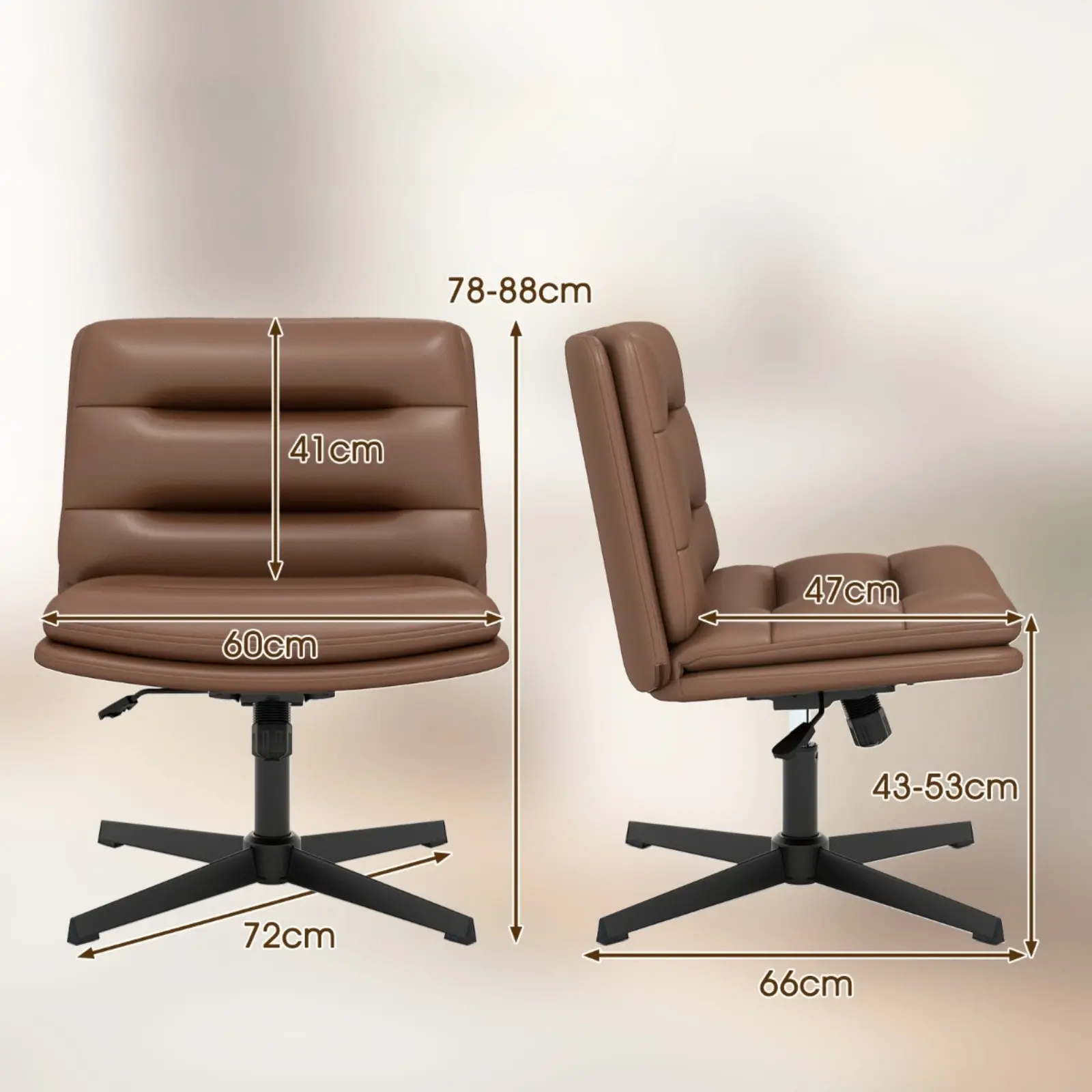 Офисное кресло Costway JV13222BN (Brown) - 3
