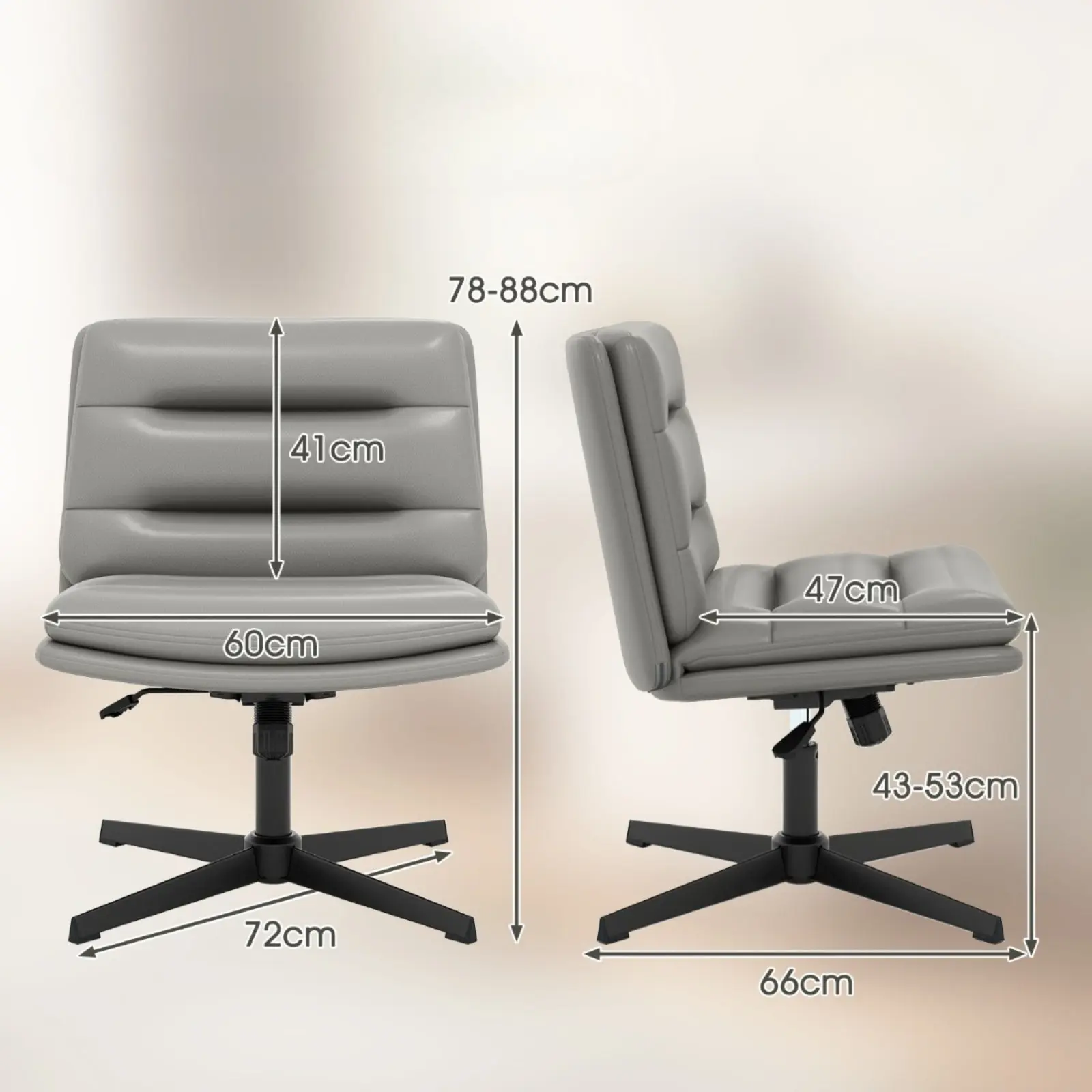 Офисное кресло Costway JV13222GR (Grey) - 3