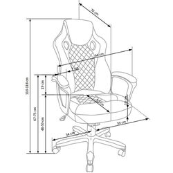 Кресло Halmar Baffin (Black/Red) Thumb