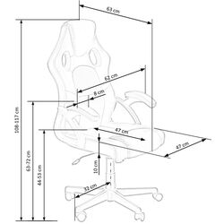 Fotoliu Halmar Berkel (Black/Gray) Thumb