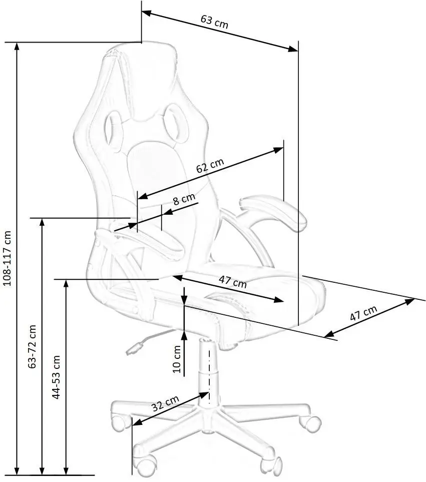 Кресло Halmar Berkel (Black/Red)