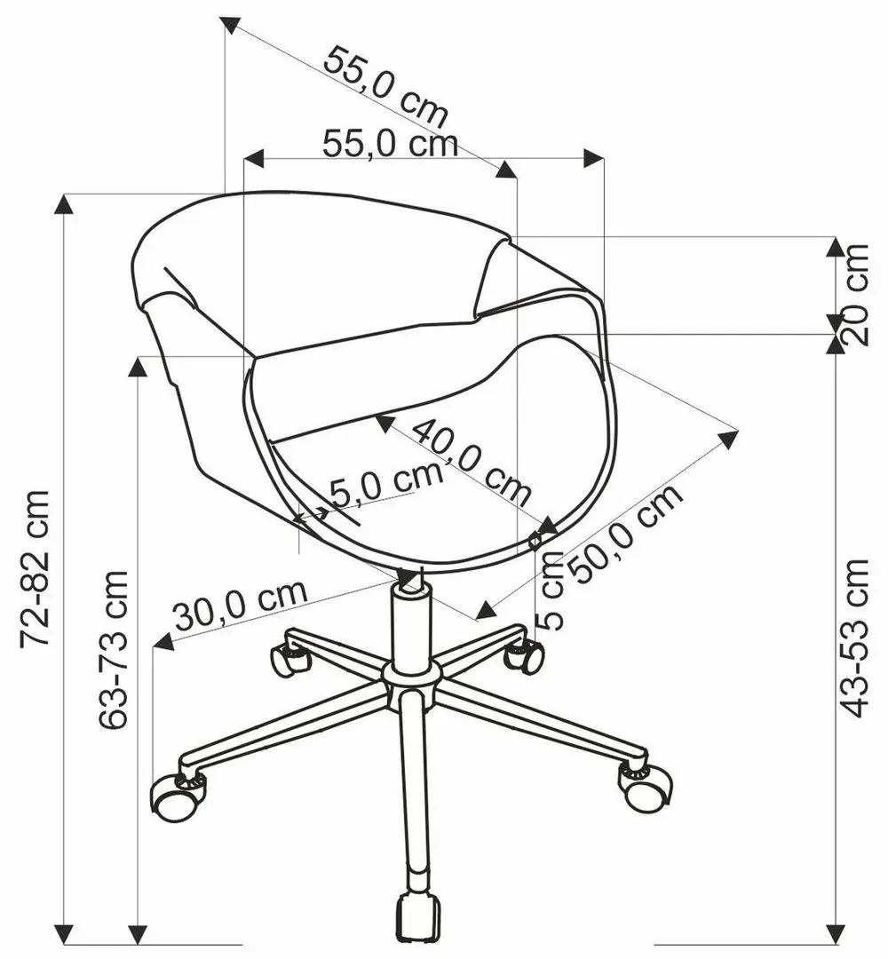 Fotoliu Halmar Bilbo (Black/Walnut)
