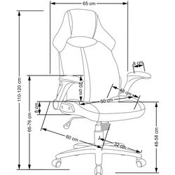 Кресло Halmar Bloom (Grey/Black) Thumb