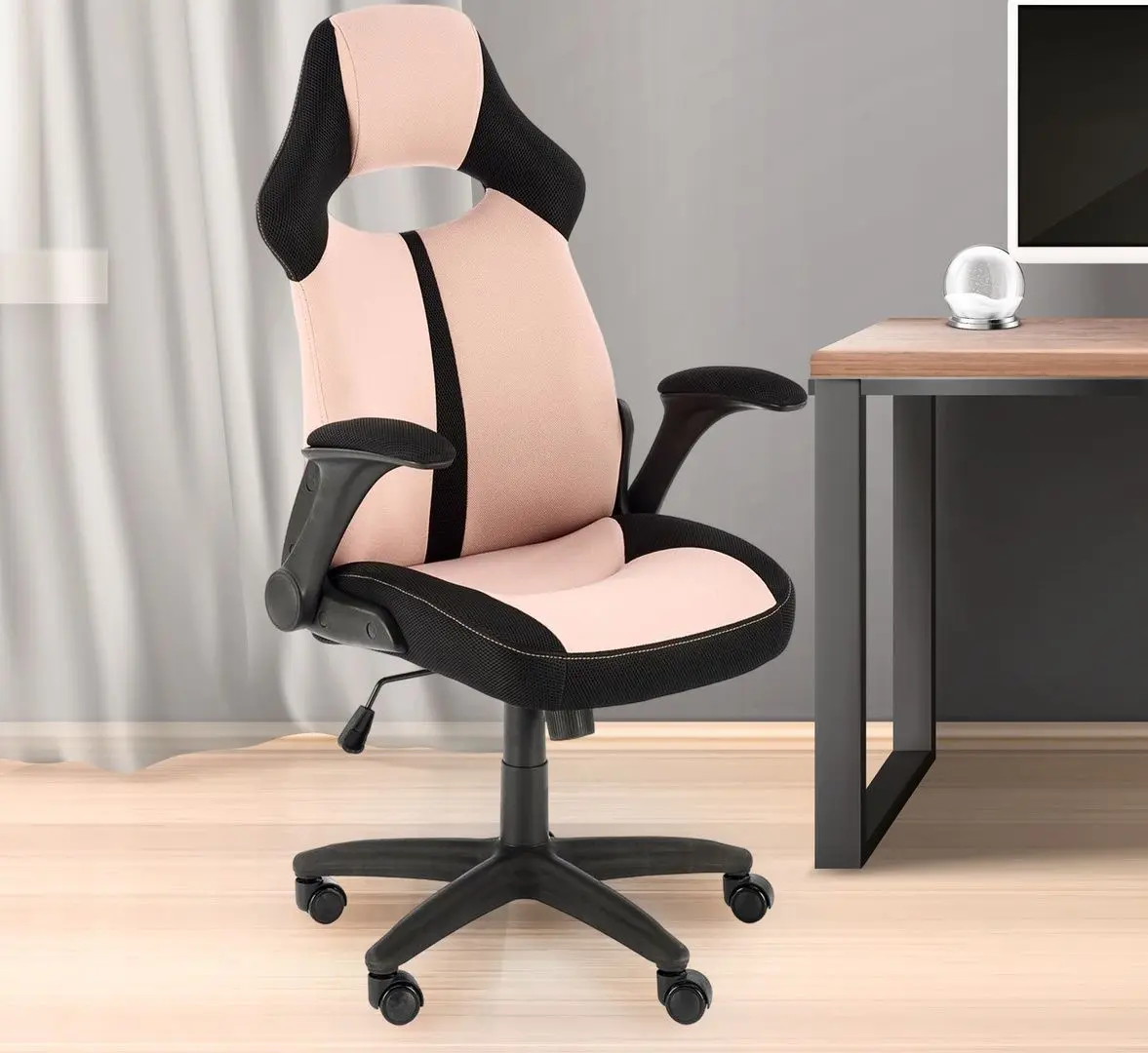 Кресло Halmar Bloom (Pink/Black)