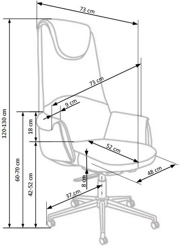 Fotoliu Halmar Calvano (Brown Light/Brown Dark)