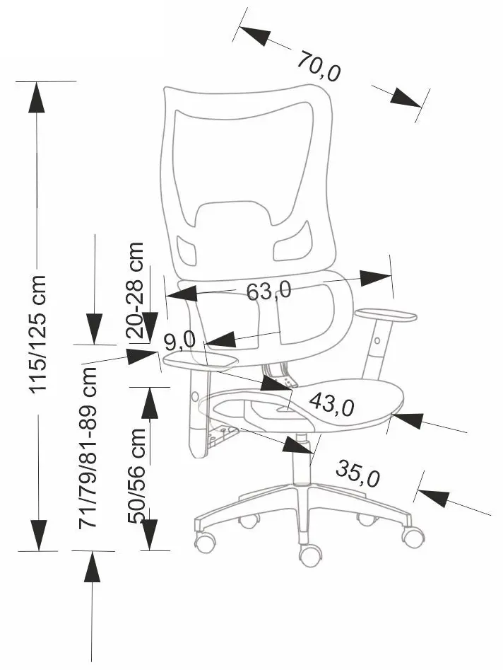 Fotoliu Halmar Casper (Black)