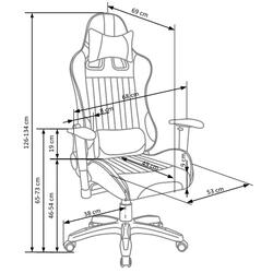 Fotoliu gaming Halmar Defender (Black/Red) Thumb