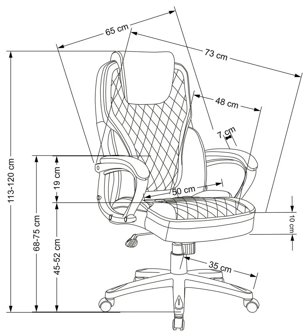 Кресло Halmar Gandalf (Black/Gray)