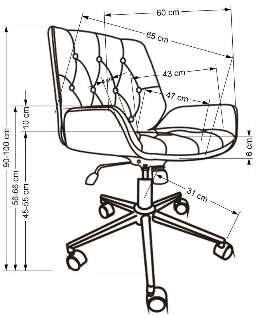Кресло Halmar Gavin (Walnut/Black) - 2