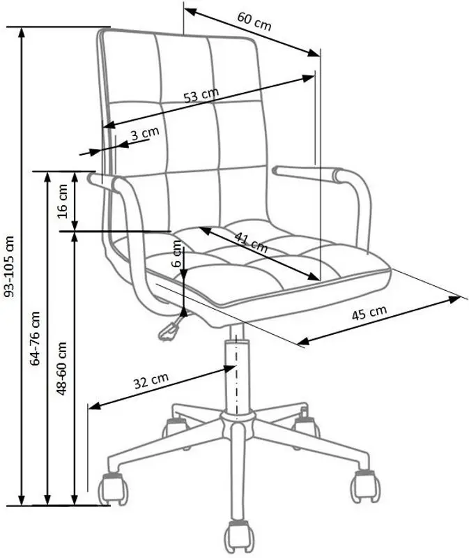 Кресло Halmar Gonzo 3 (Gray Dark)