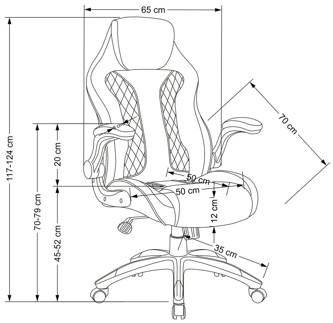 Кресло Halmar Hamlet (Black/Gray)
