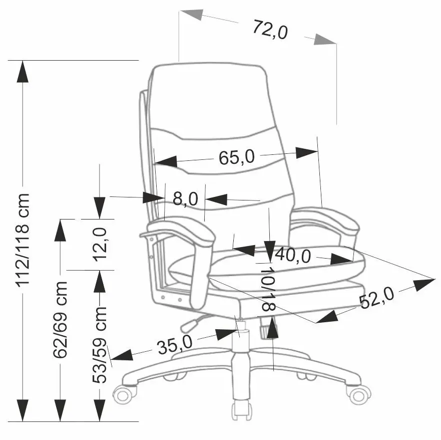 Fotoliu Halmar Harbor (Black)