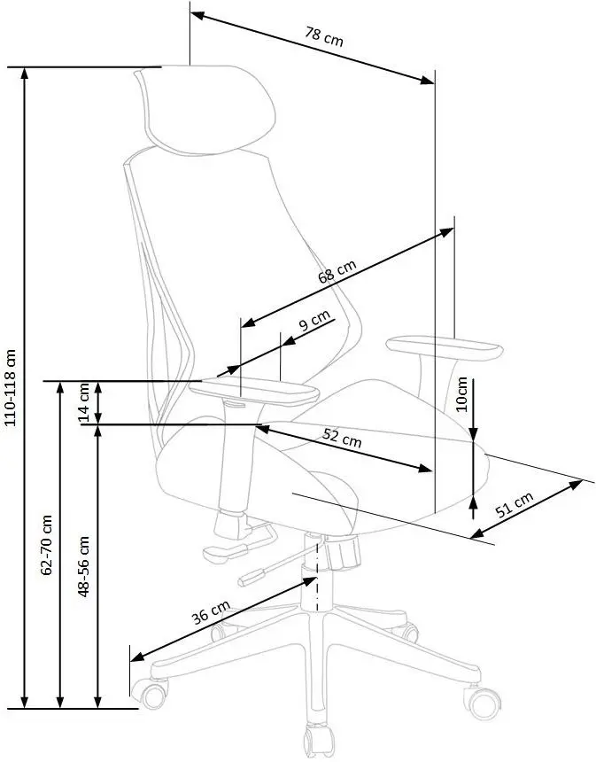 Fotoliu Halmar Hasel (Black/Gray)