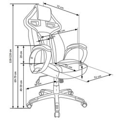 Кресло геймерское Halmar Honor (Black/Red) Thumb