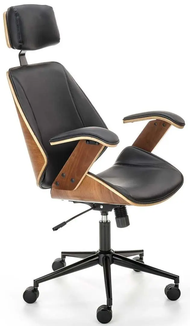 Fotoliu Halmar Ignazio (Walnut/Black)