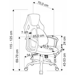 Fotoliu Halmar Jensen (Black/Grey/Red) Thumb