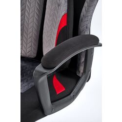 Fotoliu Halmar Jensen (Black/Grey/Red) Thumb