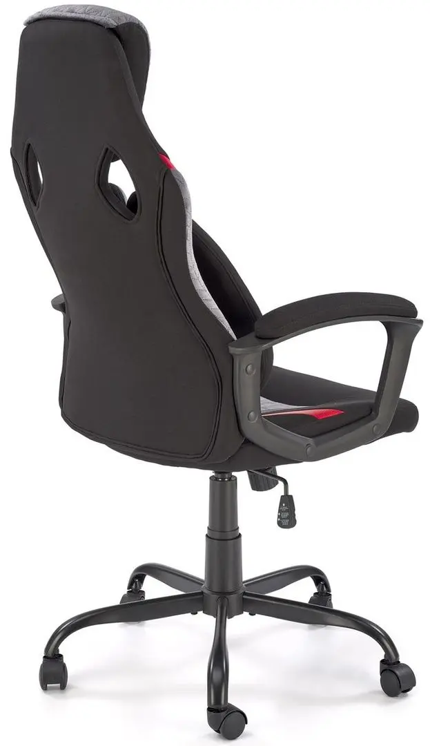 Fotoliu Halmar Jensen (Black/Grey/Red)