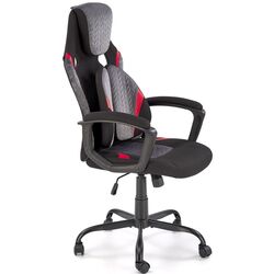 Fotoliu Halmar Jensen (Black/Grey/Red) Thumb