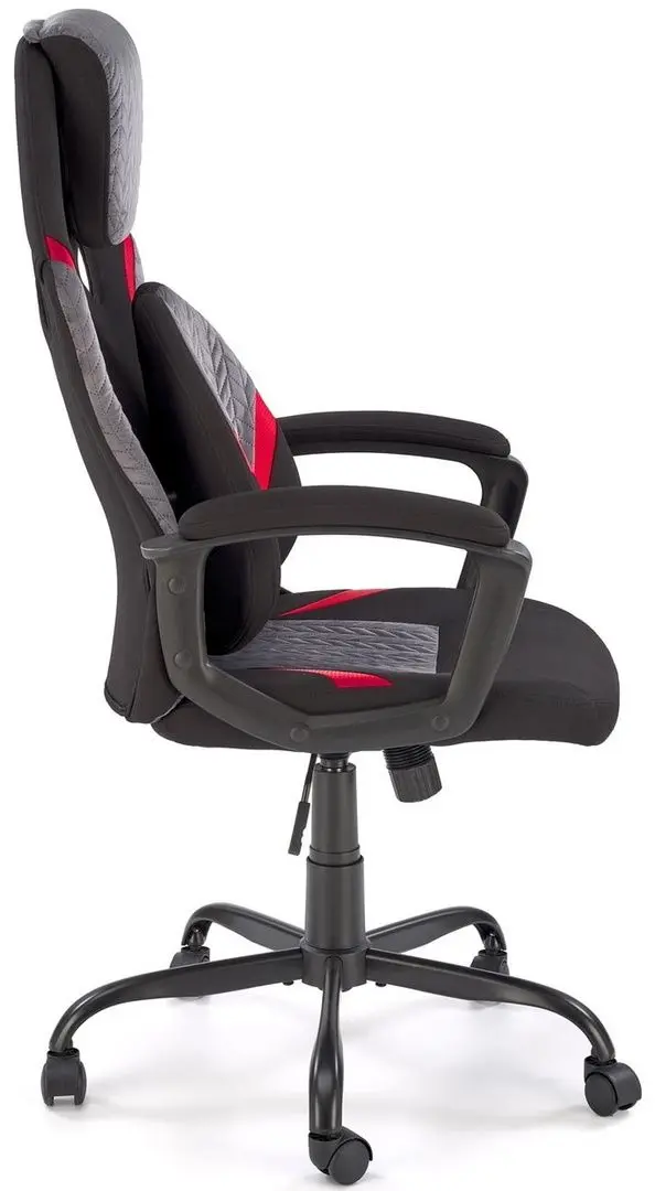 Fotoliu Halmar Jensen (Black/Grey/Red)