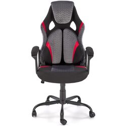 Fotoliu Halmar Jensen (Black/Grey/Red) Thumb