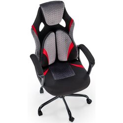 Fotoliu Halmar Jensen (Black/Grey/Red) Thumb