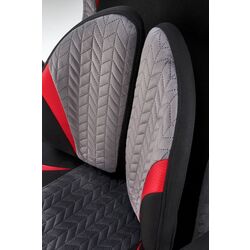 Fotoliu Halmar Jensen (Black/Grey/Red) Thumb