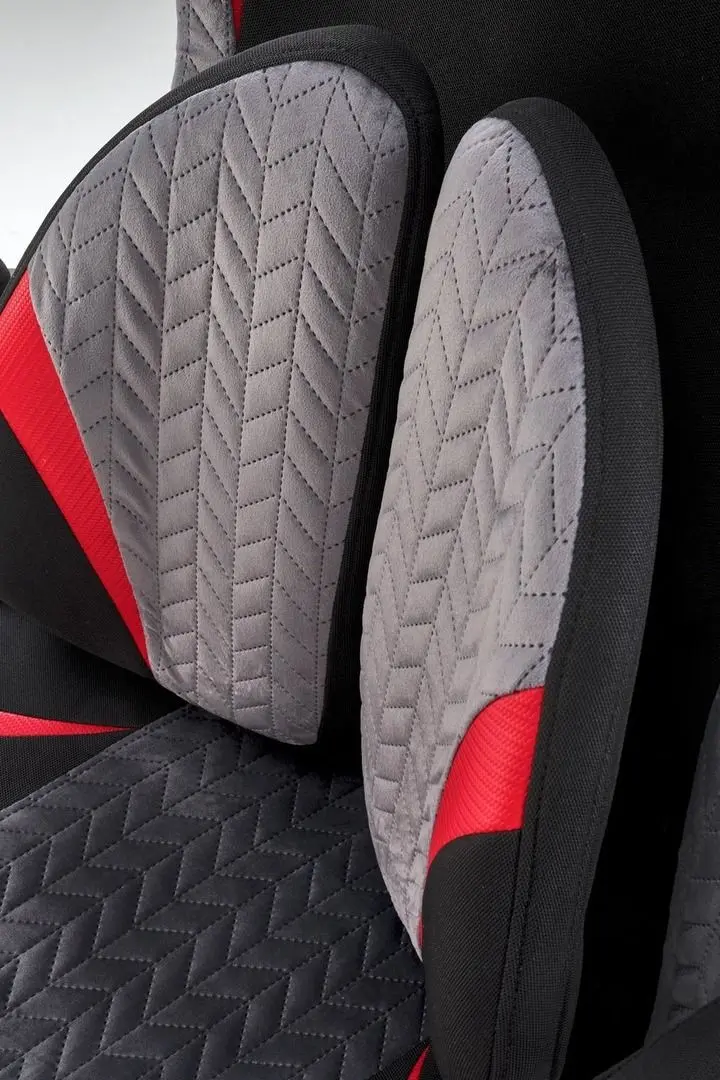 Fotoliu Halmar Jensen (Black/Grey/Red)