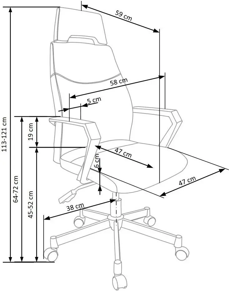 Fotoliu Halmar Olaf (Black/Gray)