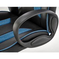 Fotoliu Halmar Ragnar (Black/Blue) Thumb