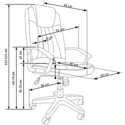 Кресло Halmar Rino (Gray) Thumb